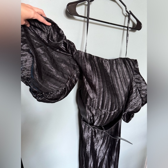 NWT City Chic Women's Plus Size Black Pleat Cocktail Dress Krista Pleat Size 14 - Picture 5 of 11